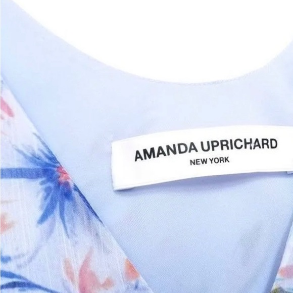 Amanda Uprichard Zita Mini Dress Aquaflora - Picture 7 of 9